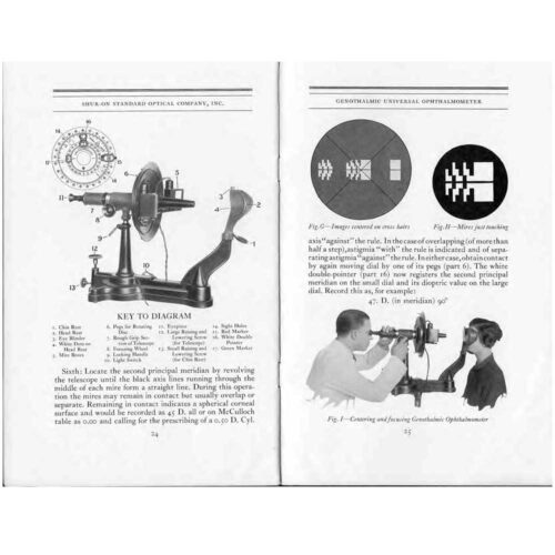 Front page of Genophthalmic Ophthalmometer Manual 1928 4