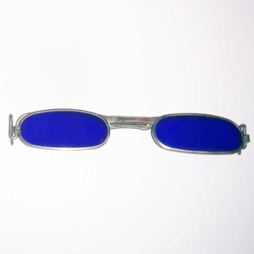 Cobalt blue clip on lenses are used by welders, glass blowers and metal foundry 5