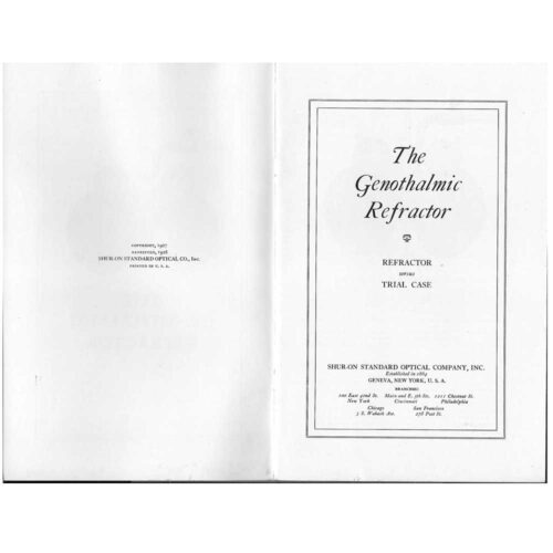 1958 genothalmic refractor manual 2