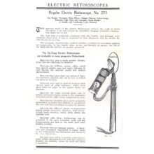 DeZeng Retinoscope Catalog 1912