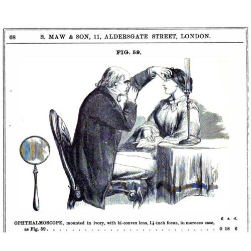 Maws Catalog 1866 Simple Ophthalmoscope Illustration