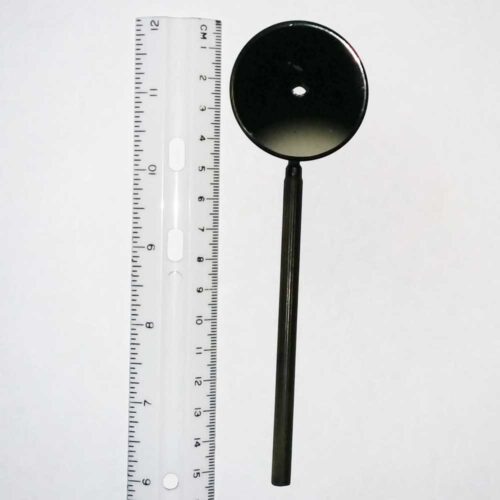 Simple ophthalmoscope late 1800's showing size