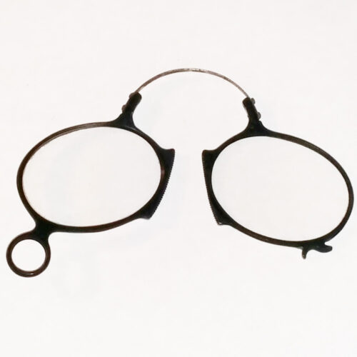 Ebonite pince-nez eye glasses around 1860