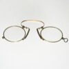 Gold plated pince-nez eye glasses