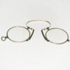 Gold plated pince-nez eye glasses