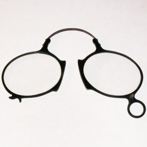 Ebonite pince-nez eye glasses around 1860