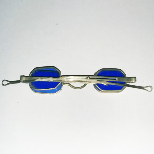 Four blue lens octagonal spectacles 1830