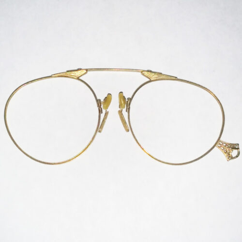 Gold plated filigree pince-nez by American Optical