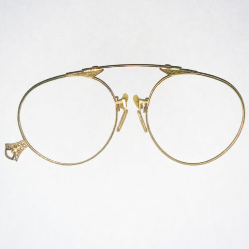 Gold plated filigree pince-nez by American Optical