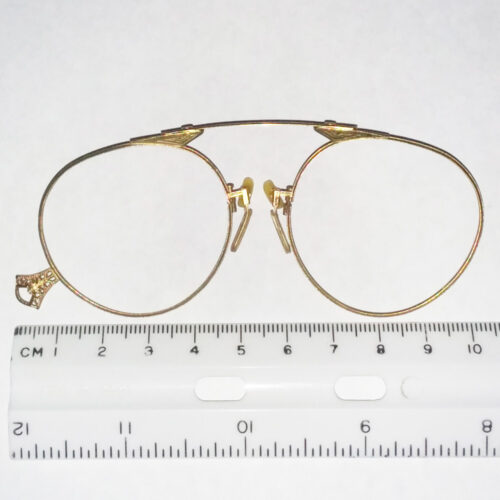 Gold plated filigree pince-nez by American Optical