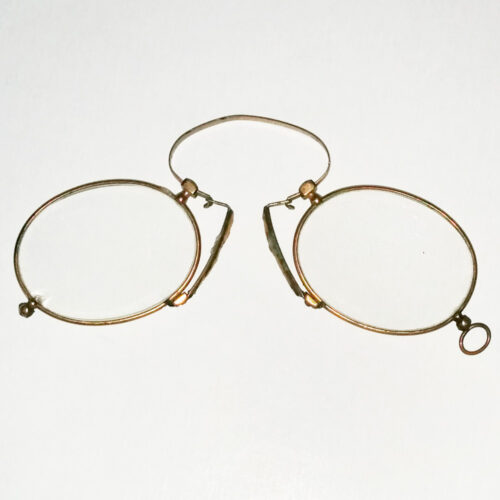 Gold Plated Pince Nez with Cork Nose Pads