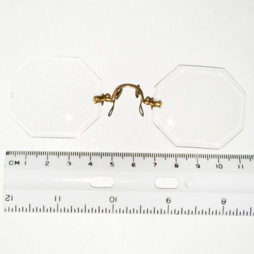 Octagonal lens pince nez