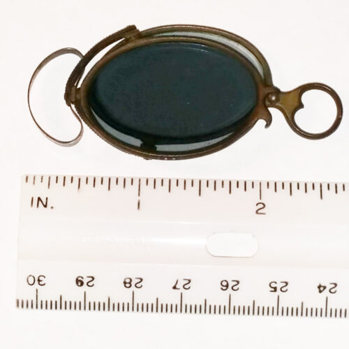 Pince-nez colored eye glasses with gray lenses