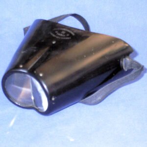 Berger's binocular loupe with angled lenses for near work circa 1900, antique ophthalmic examination instrument commissioned from Koch Stuttgart