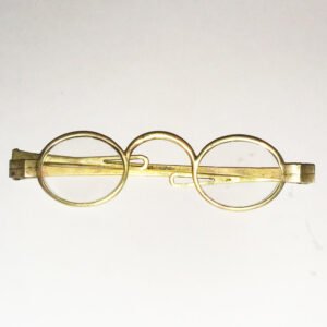 Revolutionary War brass spectacles from 1776 with C bridge and double-hinged temples