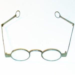 Revolutionary War steel spectacles from the mid-18th century with original convex lenses