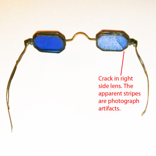 octagonal blue double lens spectacles 1830