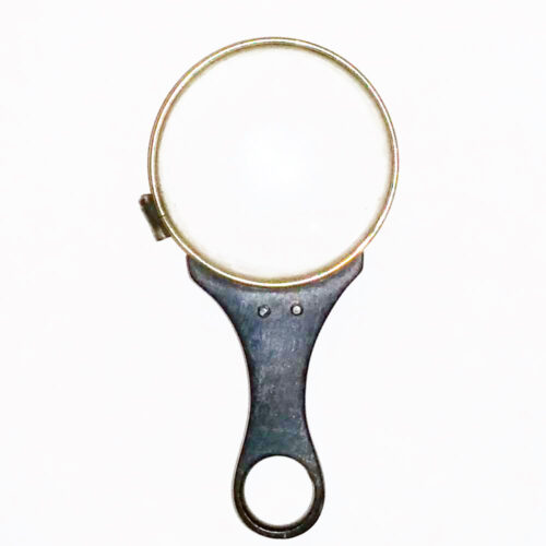 Silver magnifier with horn handle circa 1800's