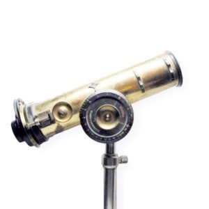 DeZeng Refractometer mounted on cast iron tripod, nickel-plated brass objective refraction instrument patented 1885